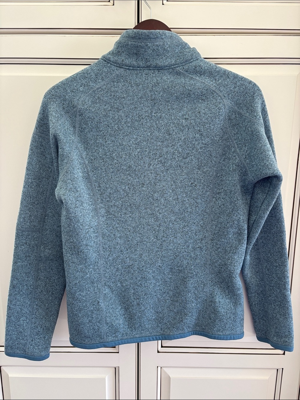 Patagonia Better Sweater 1/4 Zip Rare Heather Blue Pullover Layer Warmth Women S - Picture 12 of 12